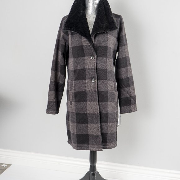 NWT Steve Madden Buffalo check button up coat - L - Picture 5 of 13